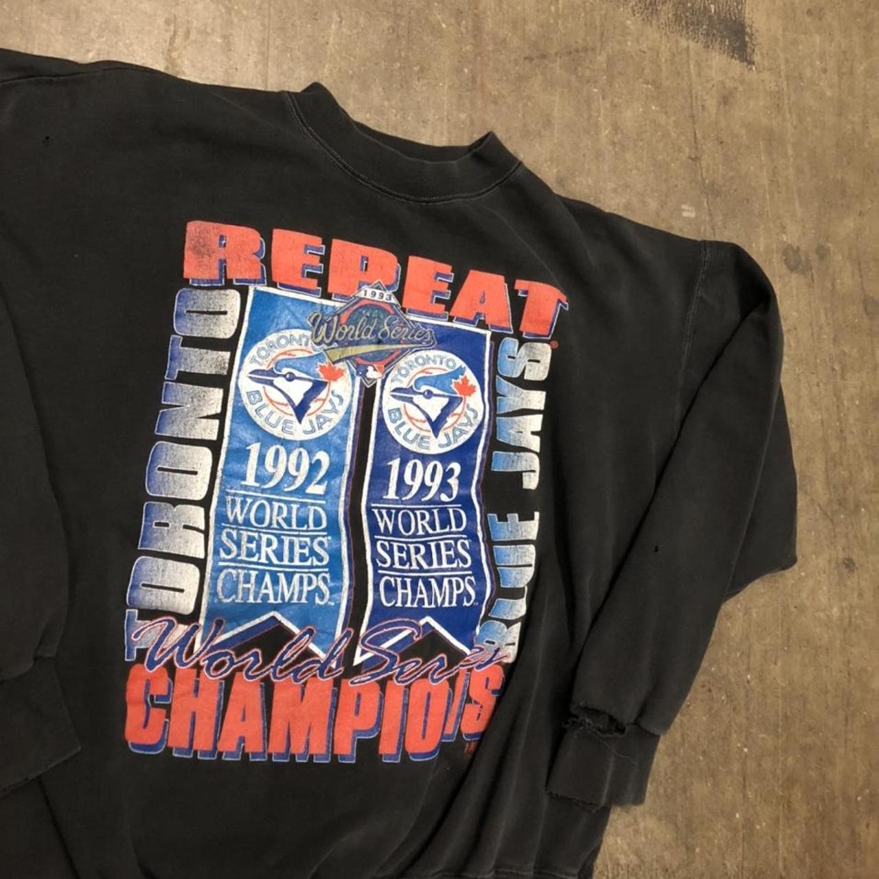 Vintage Toronto Blue Jays Crewneck Sweatshirt... - Depop