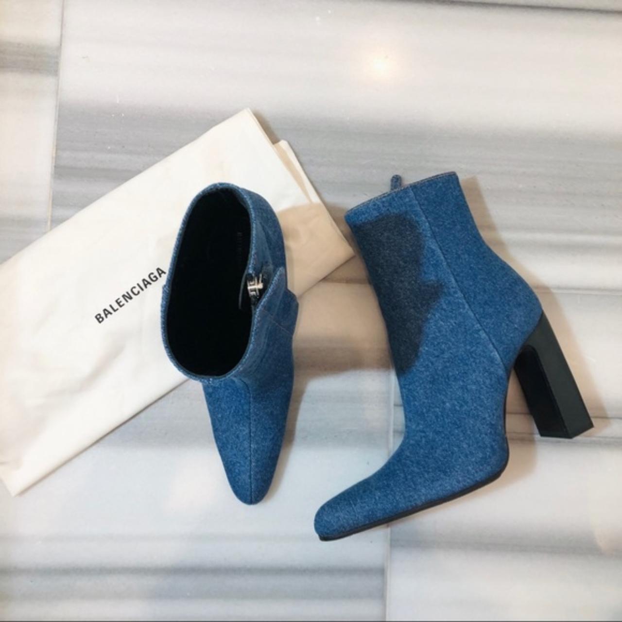 balenciaga denim boots