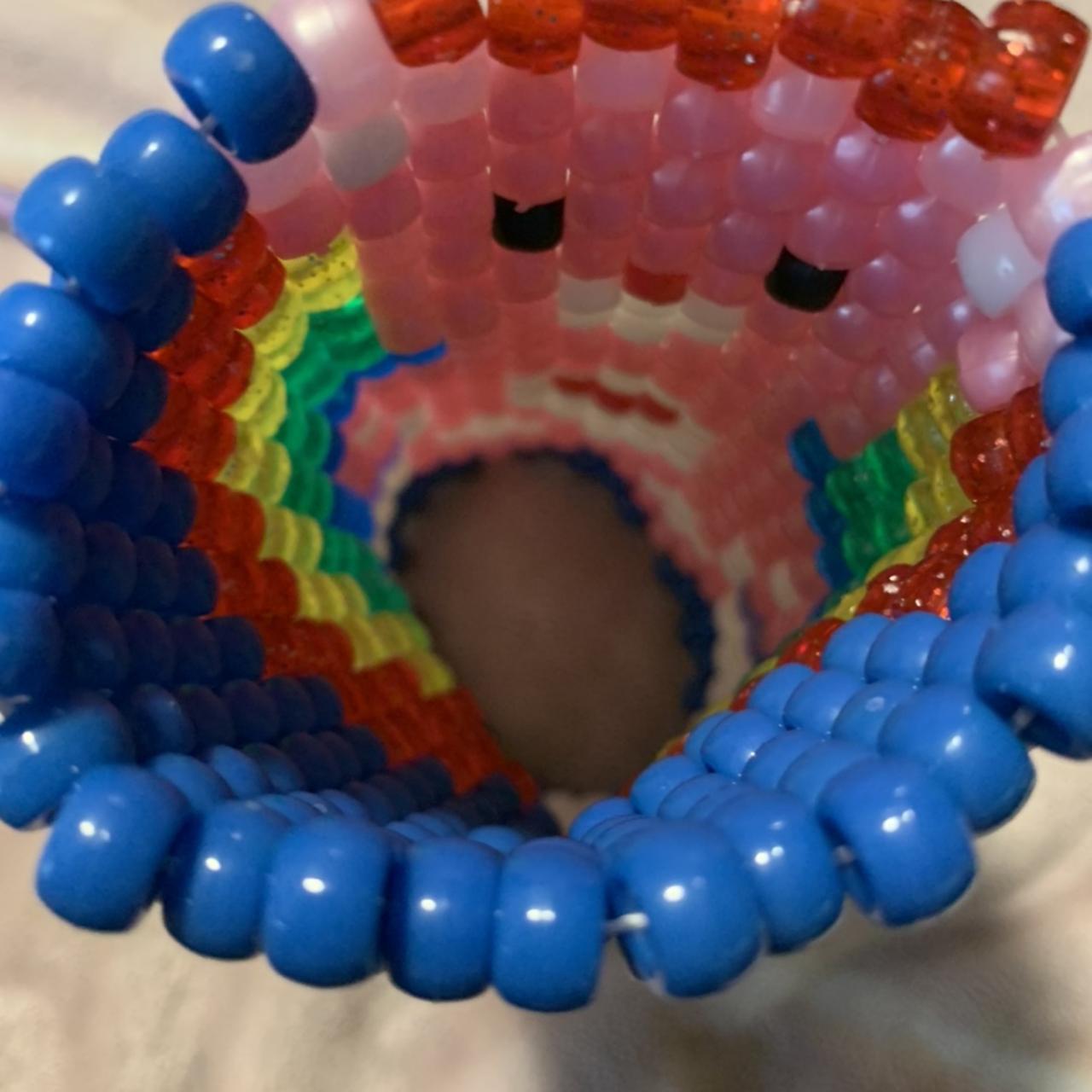 Super Rainbow Kandi Cuff Rave Plur Jewelry 