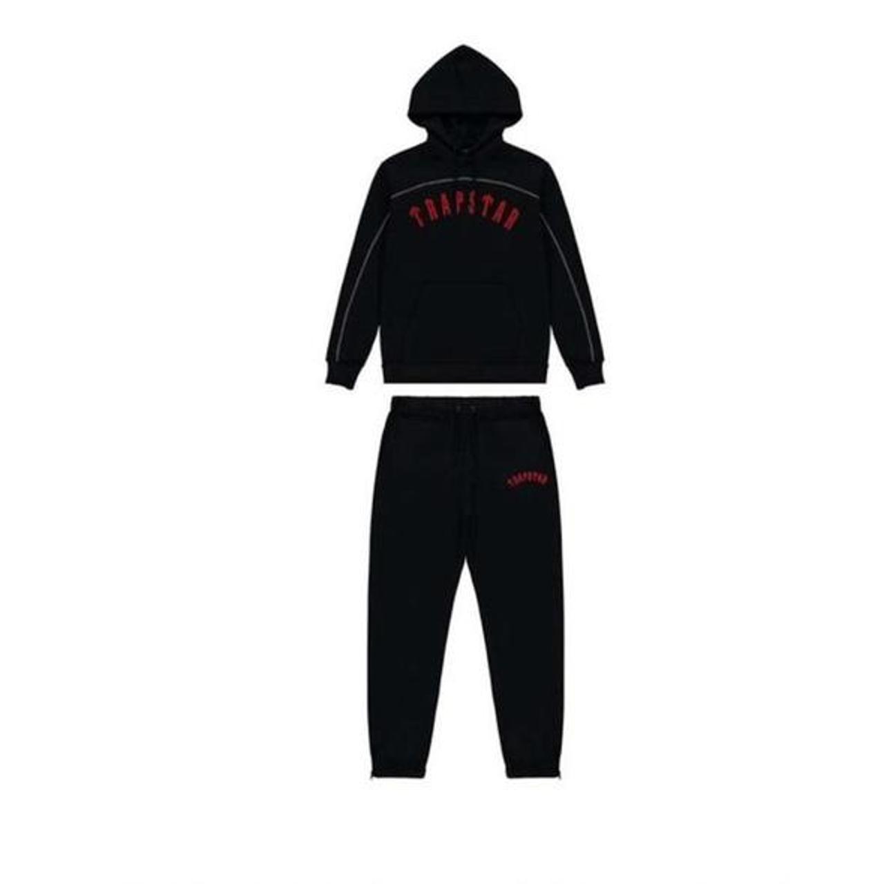 Black and red trapstar tracksuit hotsell