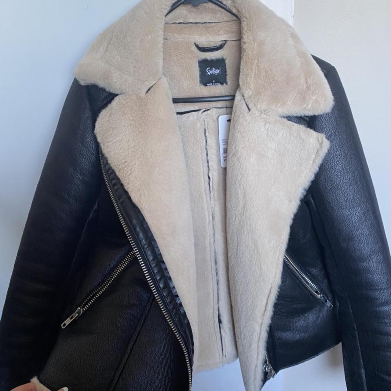 sportsgirl shearling jacket