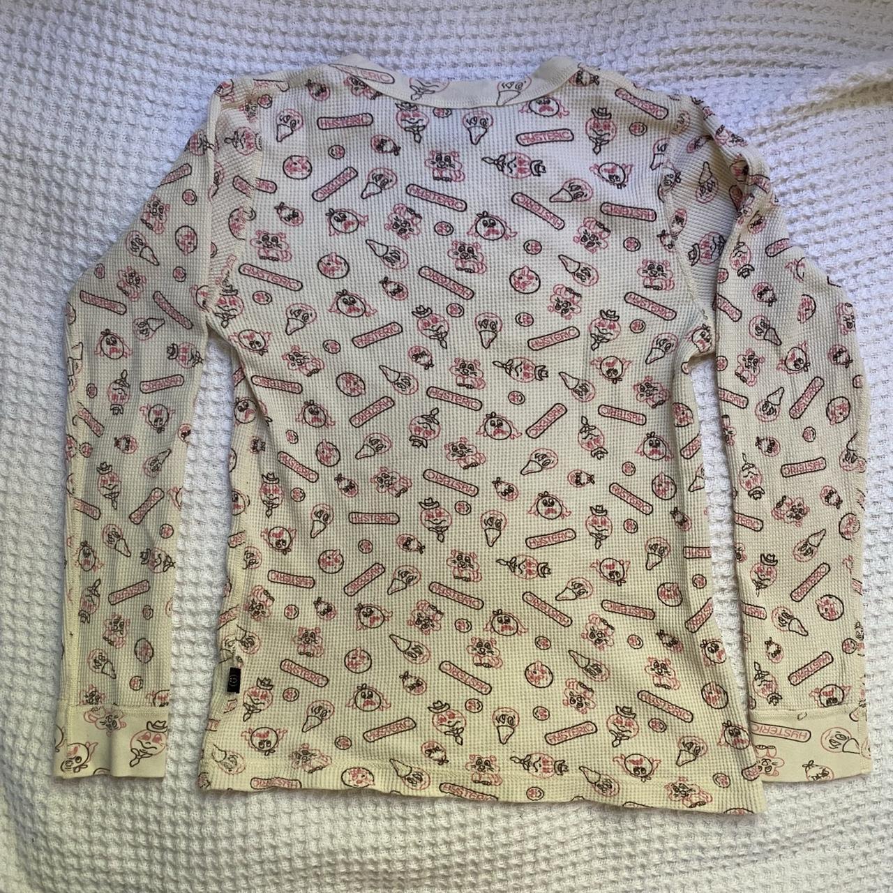 Hysteric Glamour Women's Cream and Pink Top | Depop