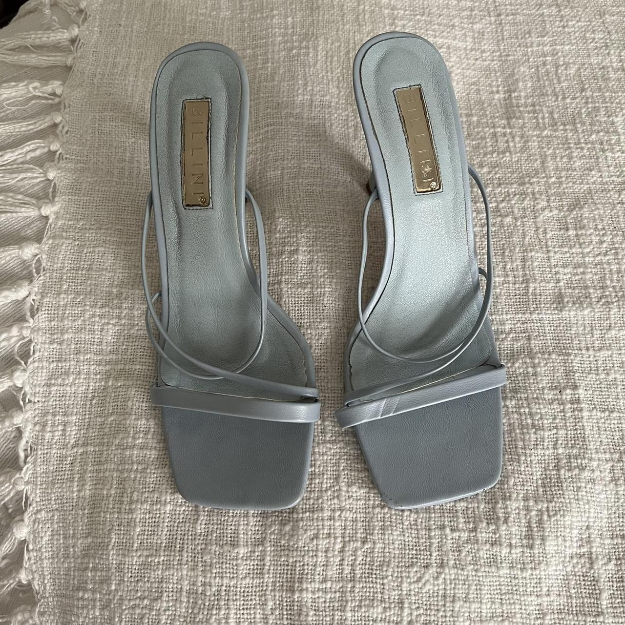 asos blue mules