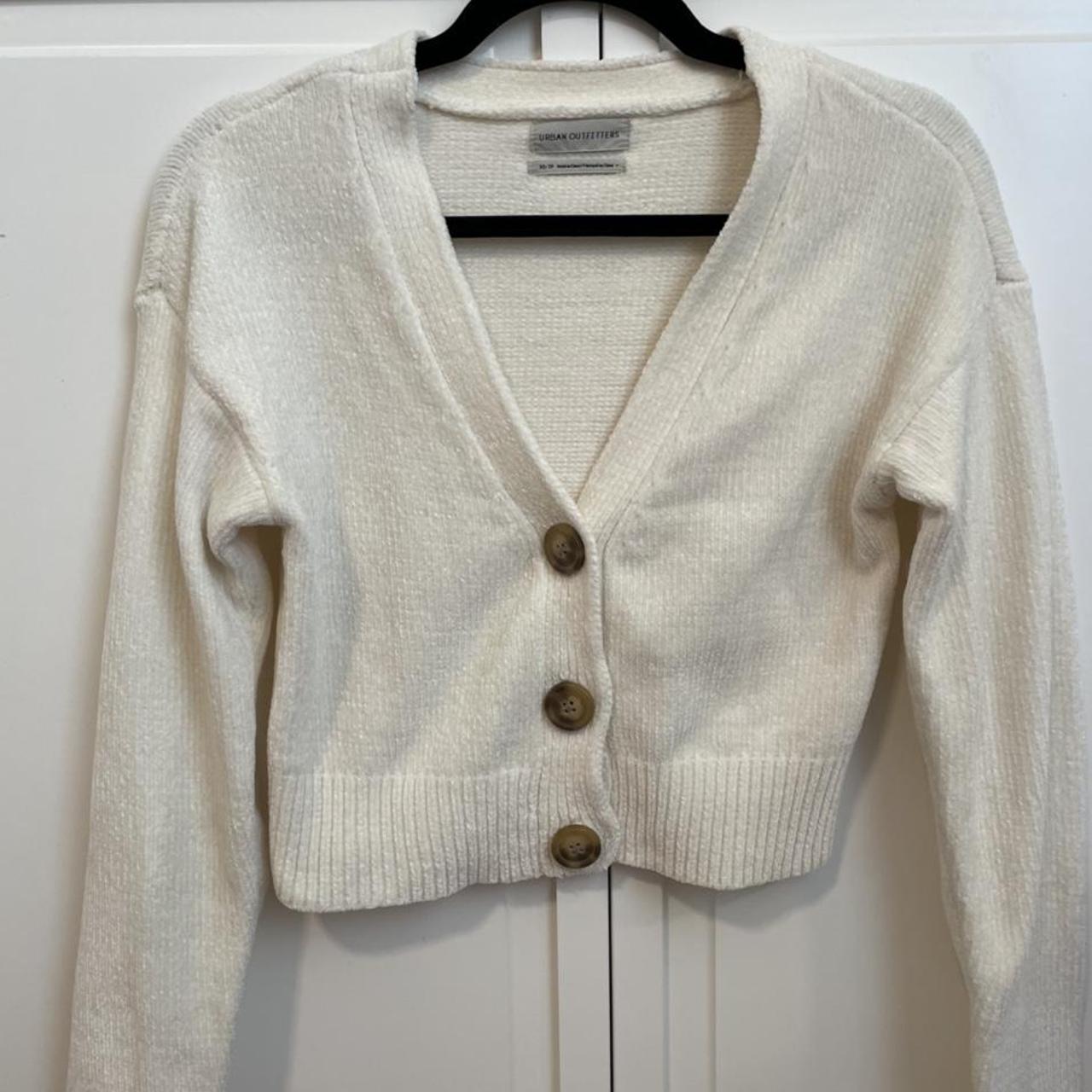Urban Outfitters White Fluffy Cardigan Urban Outfitters Honey