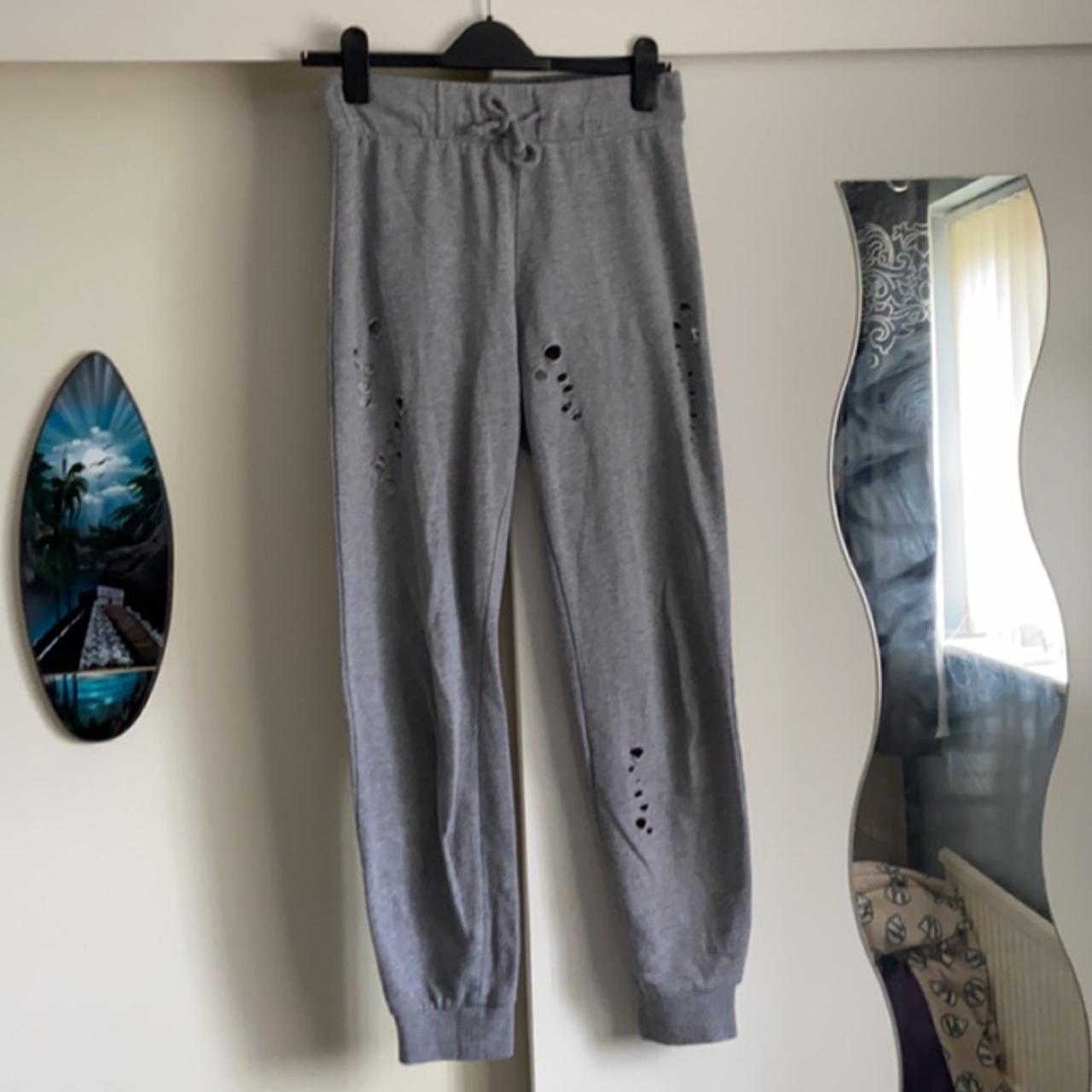 Primark ripped grey joggers Excellent