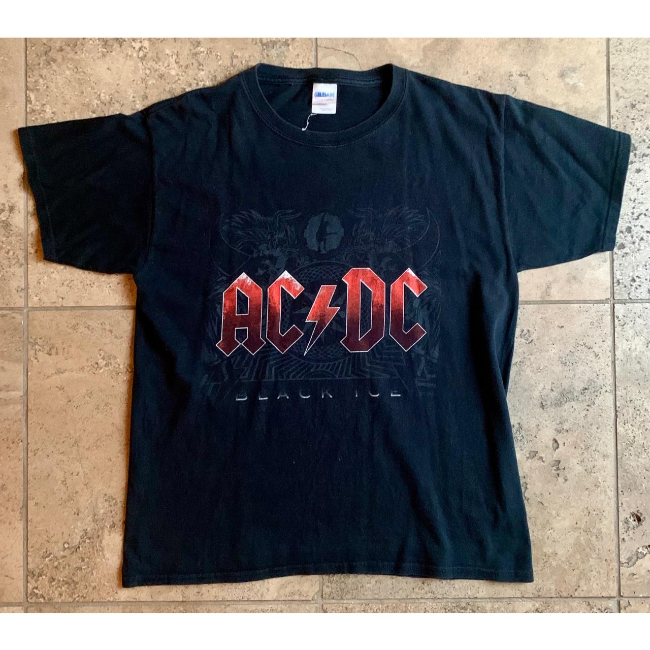 ACDC - Black Ice Tour T-shirt Colour: Black Size:... - Depop