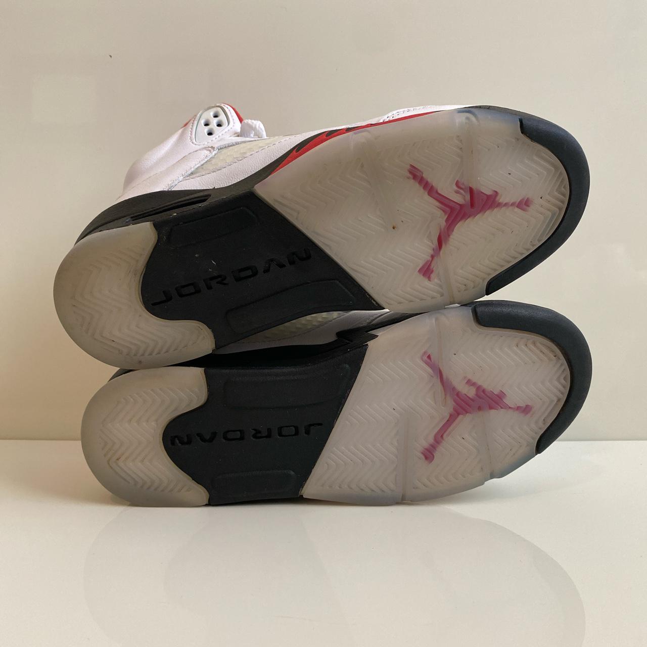 air jordan 5 fire red retro og white