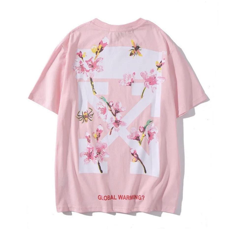 Off white global warming pink hoodie deals