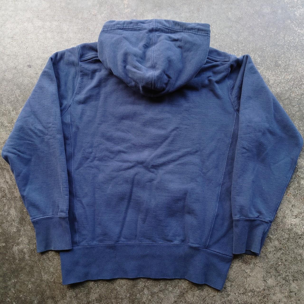 Y2K American Giant navy blue full zip hoodie. USA... - Depop