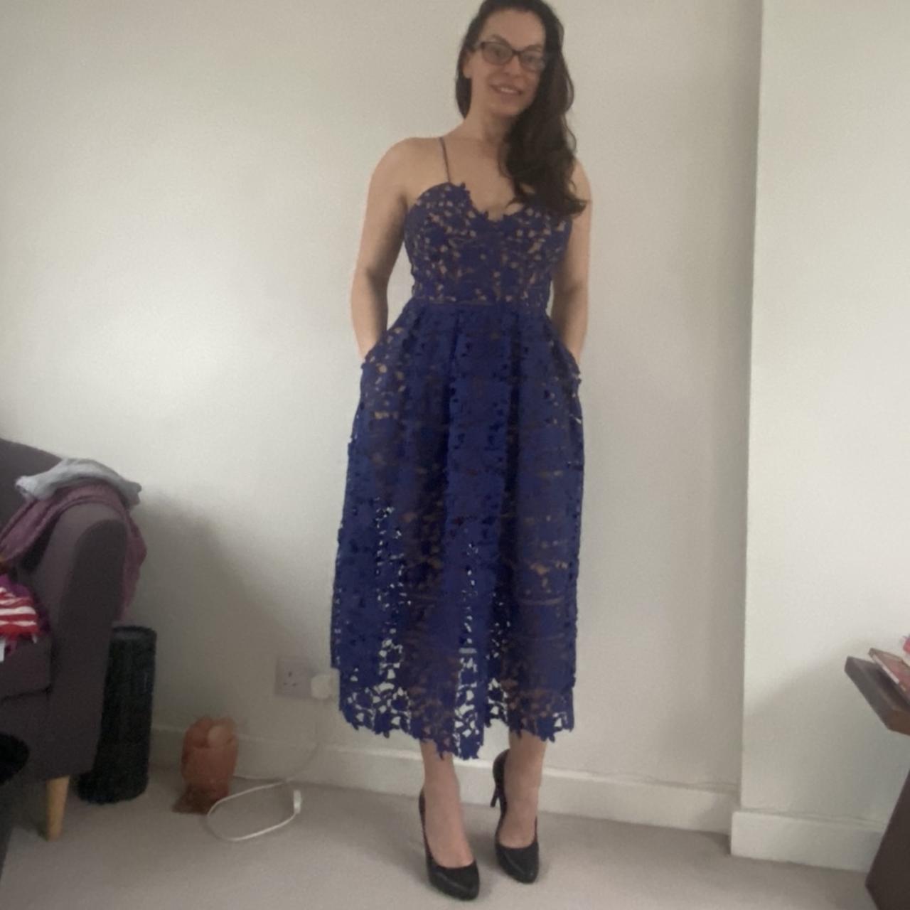 Self portrait outlet azaelea dress navy