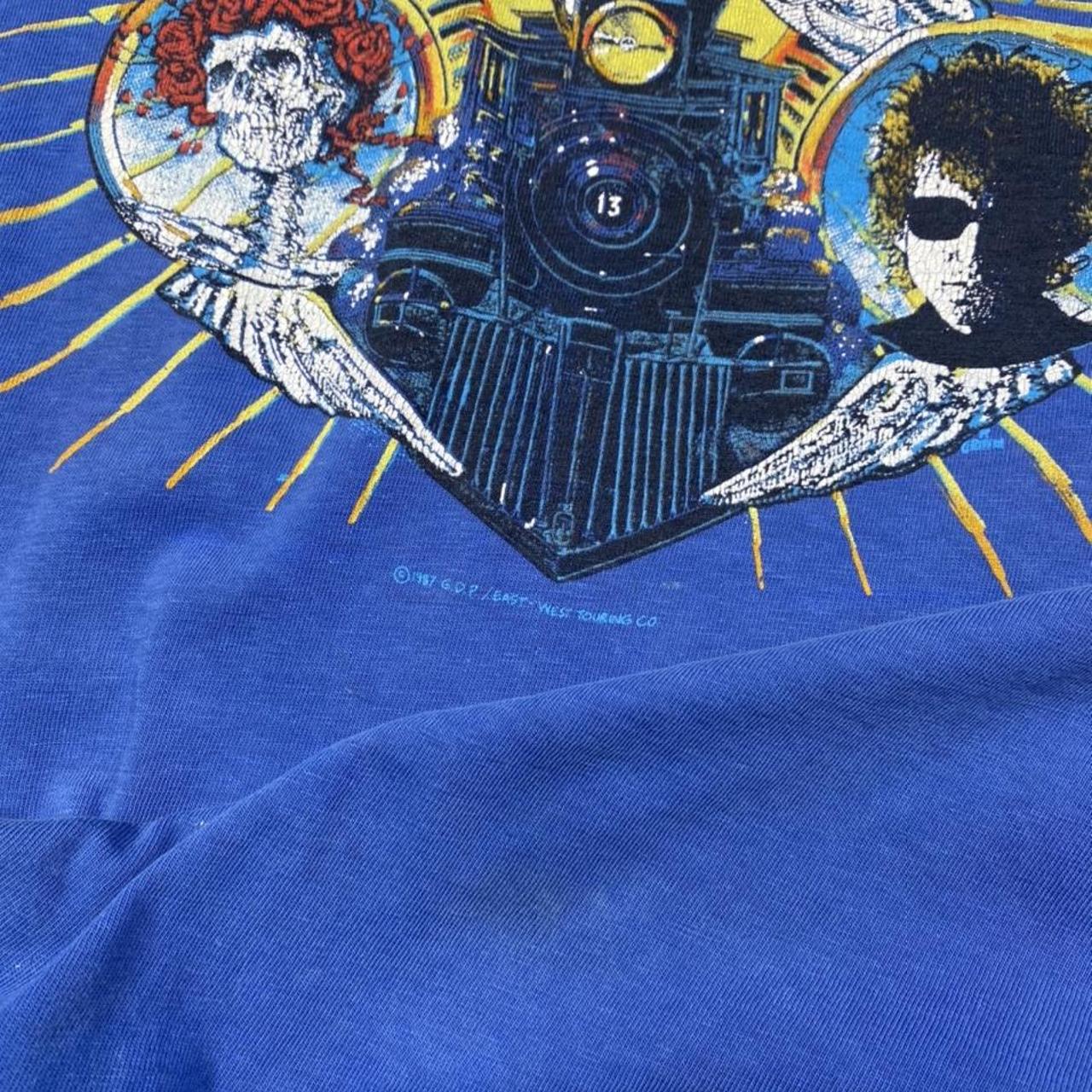 Vintage 1987 Grateful Dead Bob Dylan tour tshirt. In... - Depop