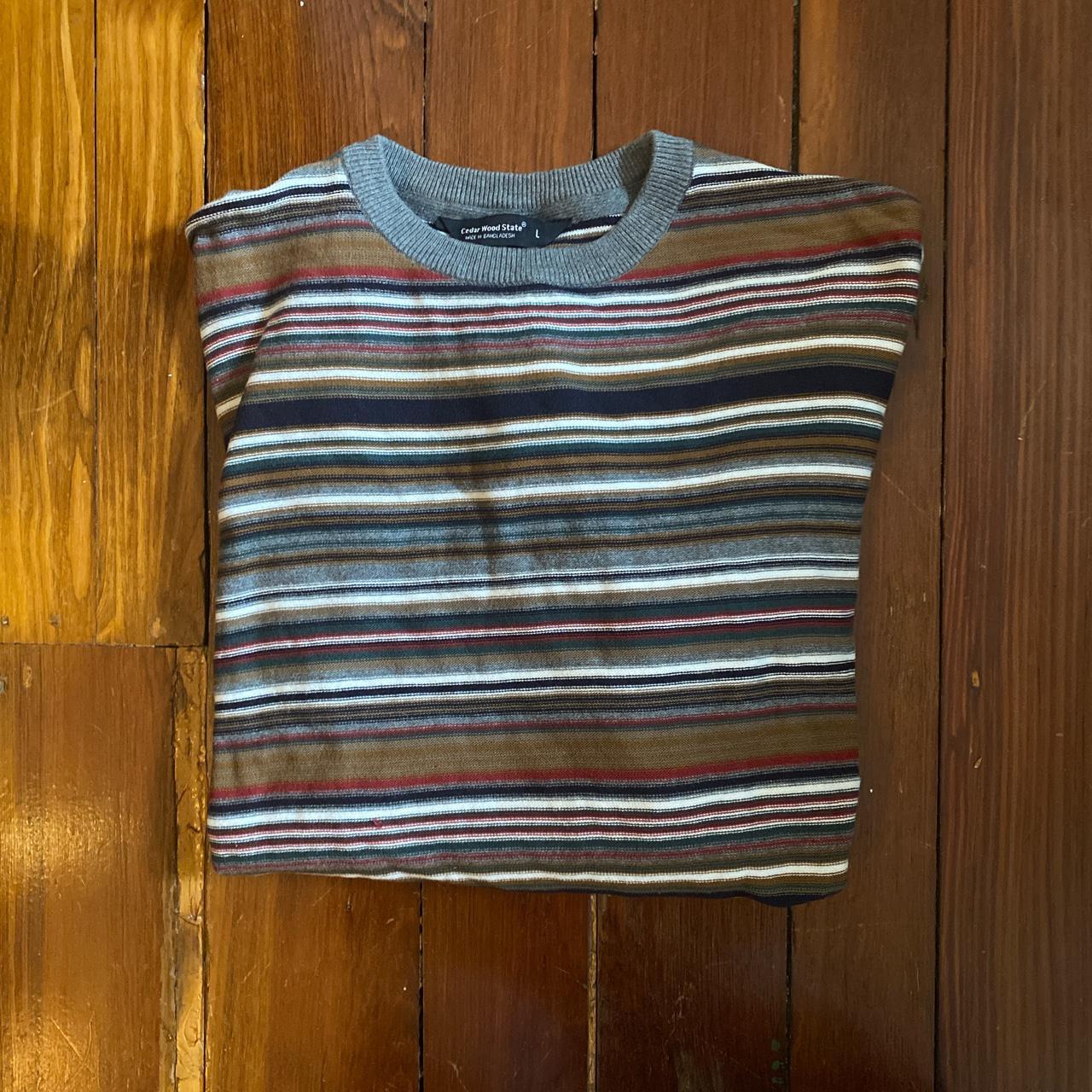 Awesome Autumn Colored Striped Sweater The Material Depop