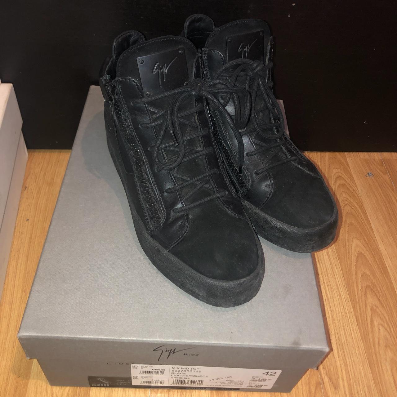 Giuseppe Zanotti Snake-Embossed Leather Mid-top Zip - Depop