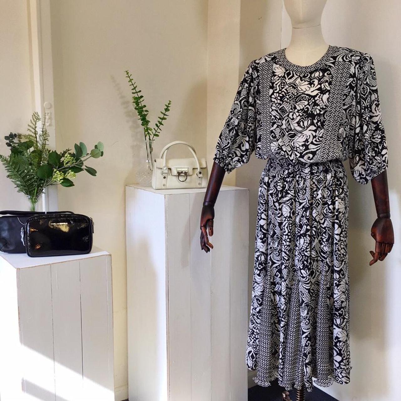 Women's Black and White Dress (3)