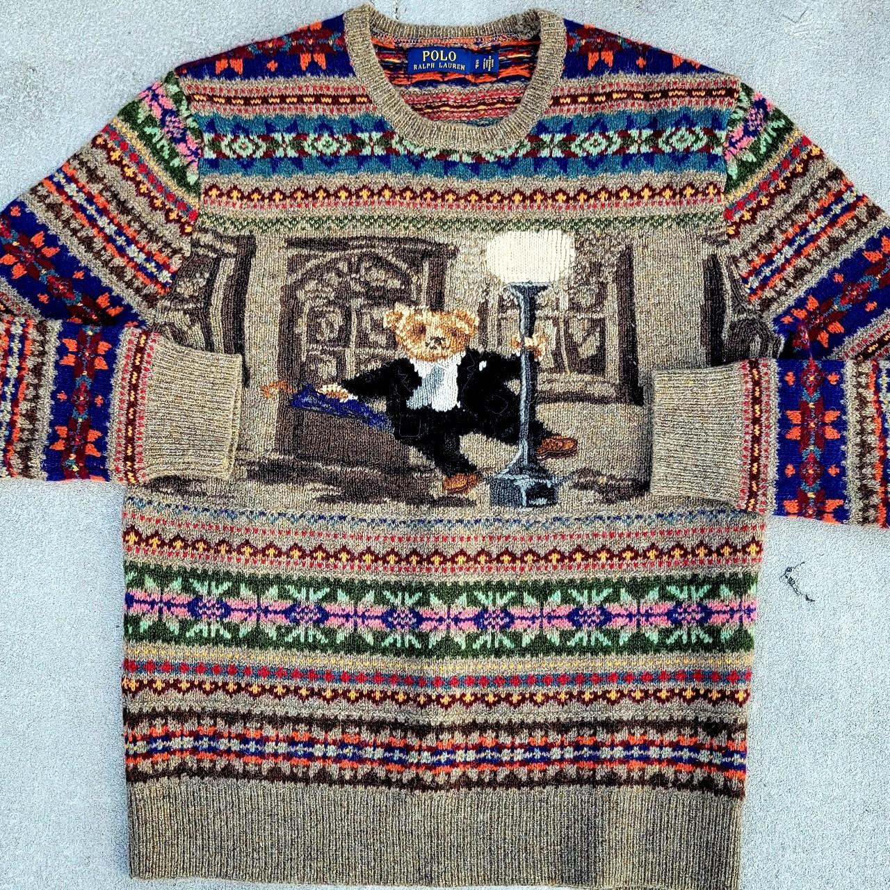 singing in the rain polo bear sweater