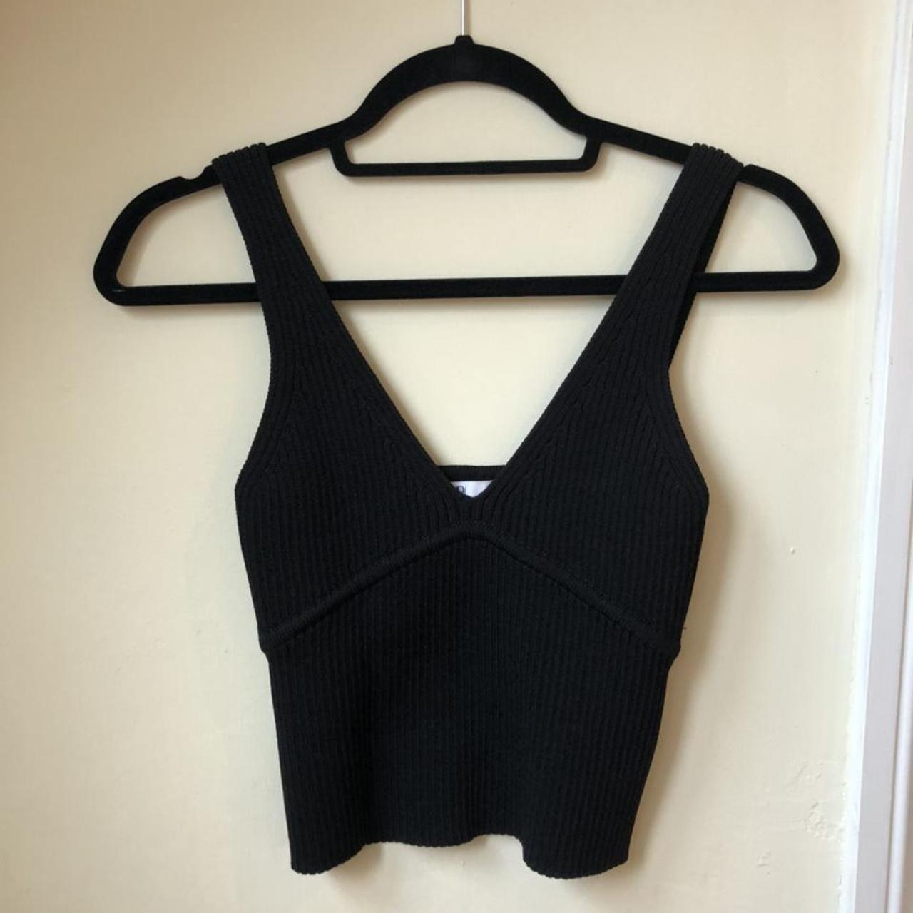 Product Image 1 - Ribbed, fitted black top with