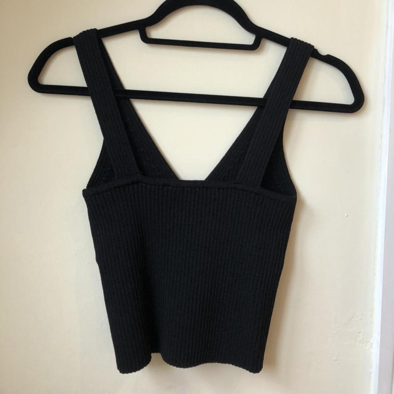 Product Image 2 - Ribbed, fitted black top with