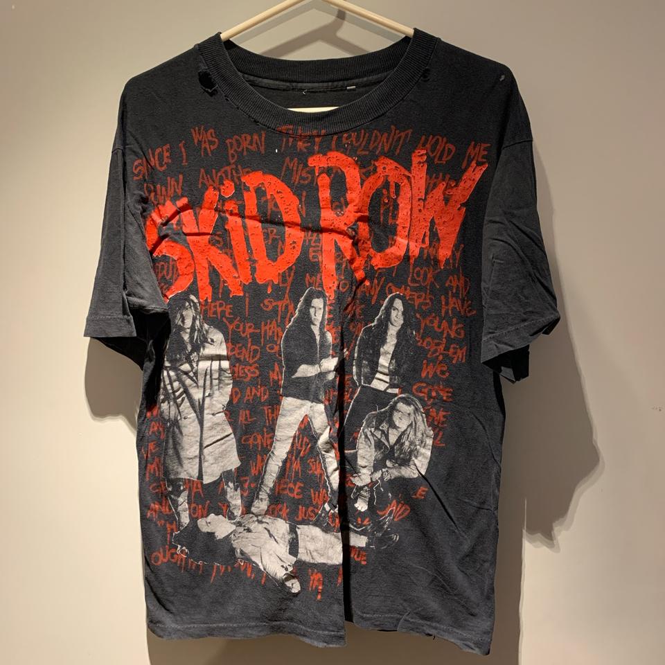 Vintage Skid Row all over print Shirt Size : Fits... - Depop