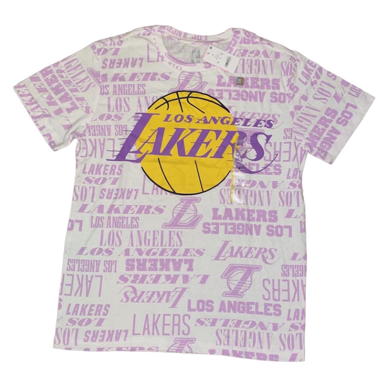 LA Lakers NBA Logo Purple Oversized T-Shirt