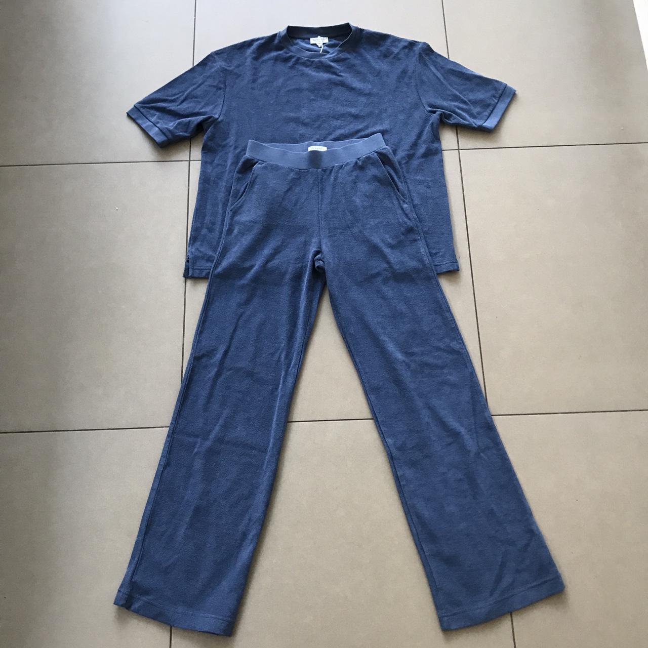 Sunspel towelling loungewear set in Smoke Blue.... - Depop