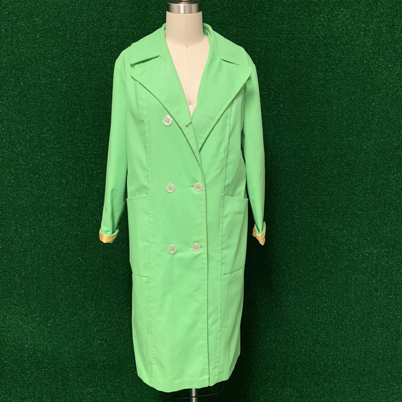 Vintage lime green trench #vintage