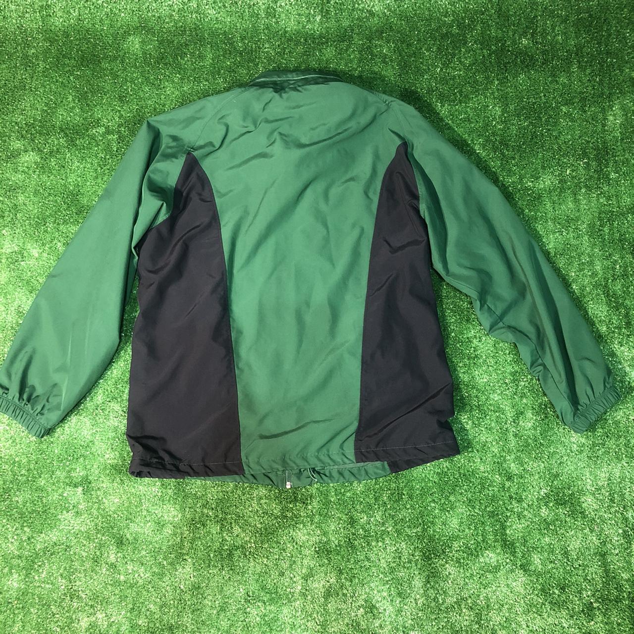 Nike green vintage jacket -has hood that can be... - Depop