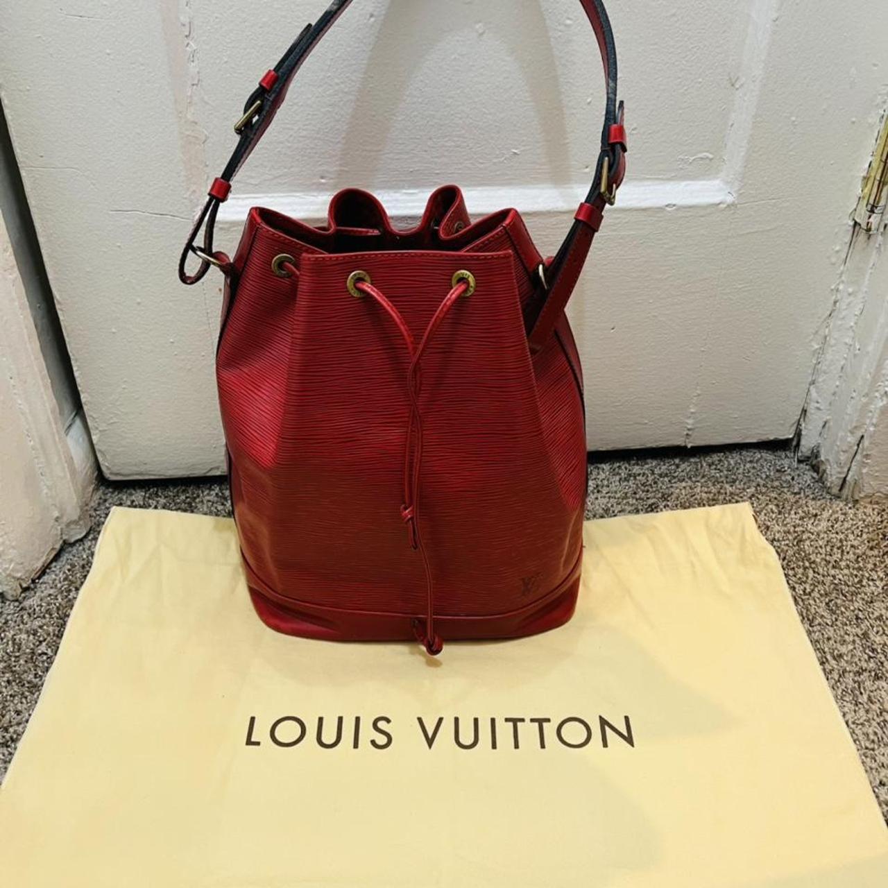 Authentic Louis Vuitton Red & Logo Reversible - Depop