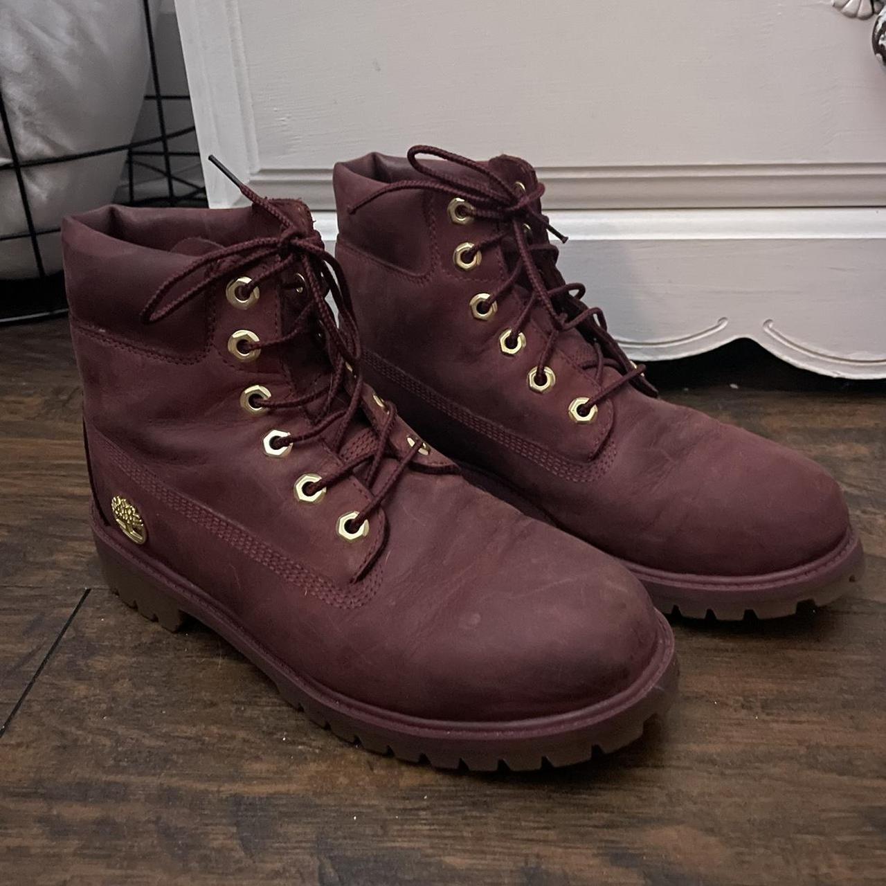 burgundy suede timberlands