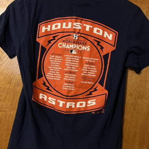 Houston Astros 2017 World Series Champions Orange - Depop