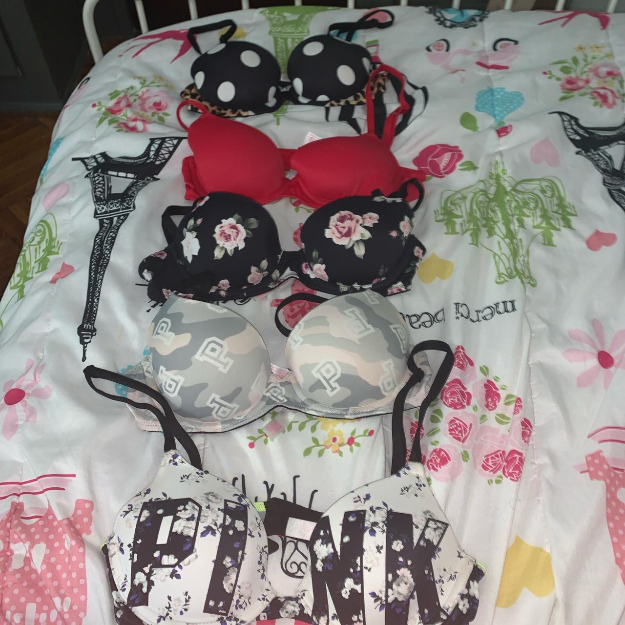 Victoria Secret / PINK bras size 32b a 5 pack note - Depop