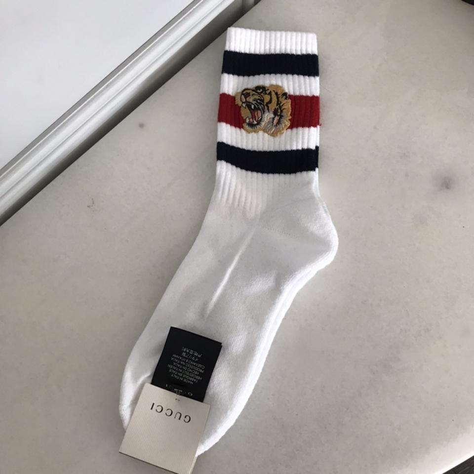 Gucci Tiger Socks RRP $175 Stretch cotton socks with... - Depop