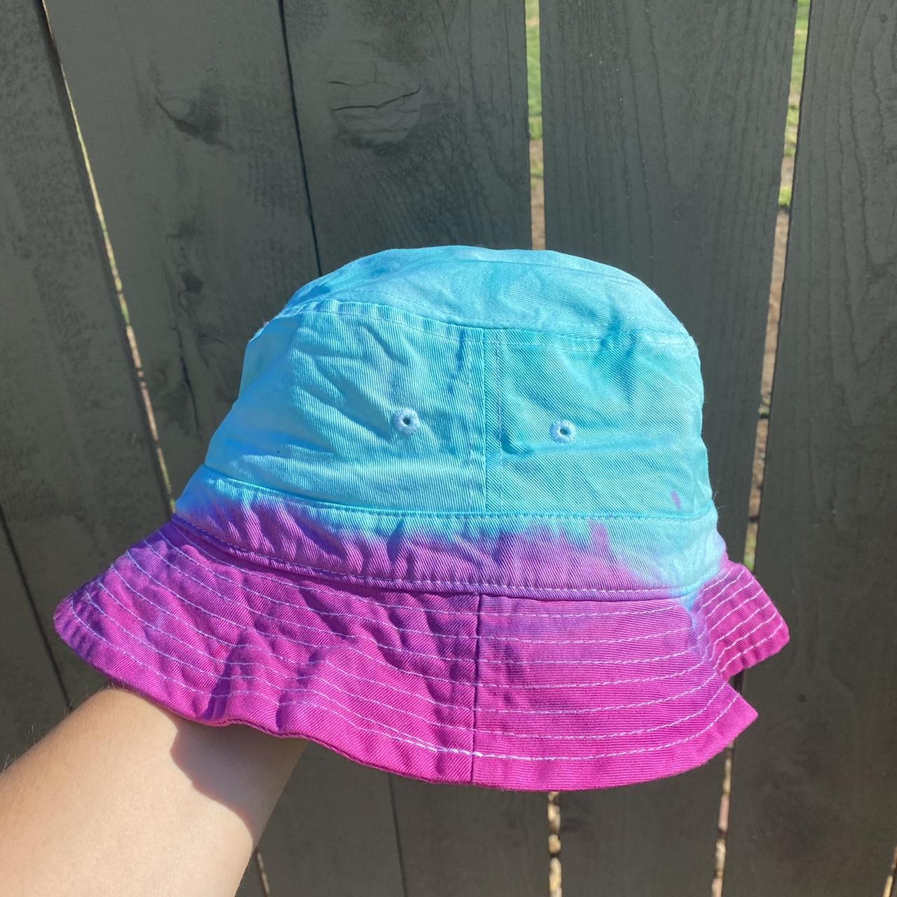Port Authority Women's Blue and Pink Hat Depop