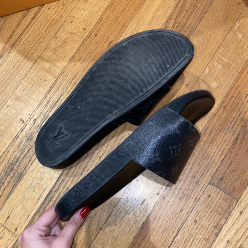 Louis Vuitton Waterfront Mule Black Slides! Super - Depop