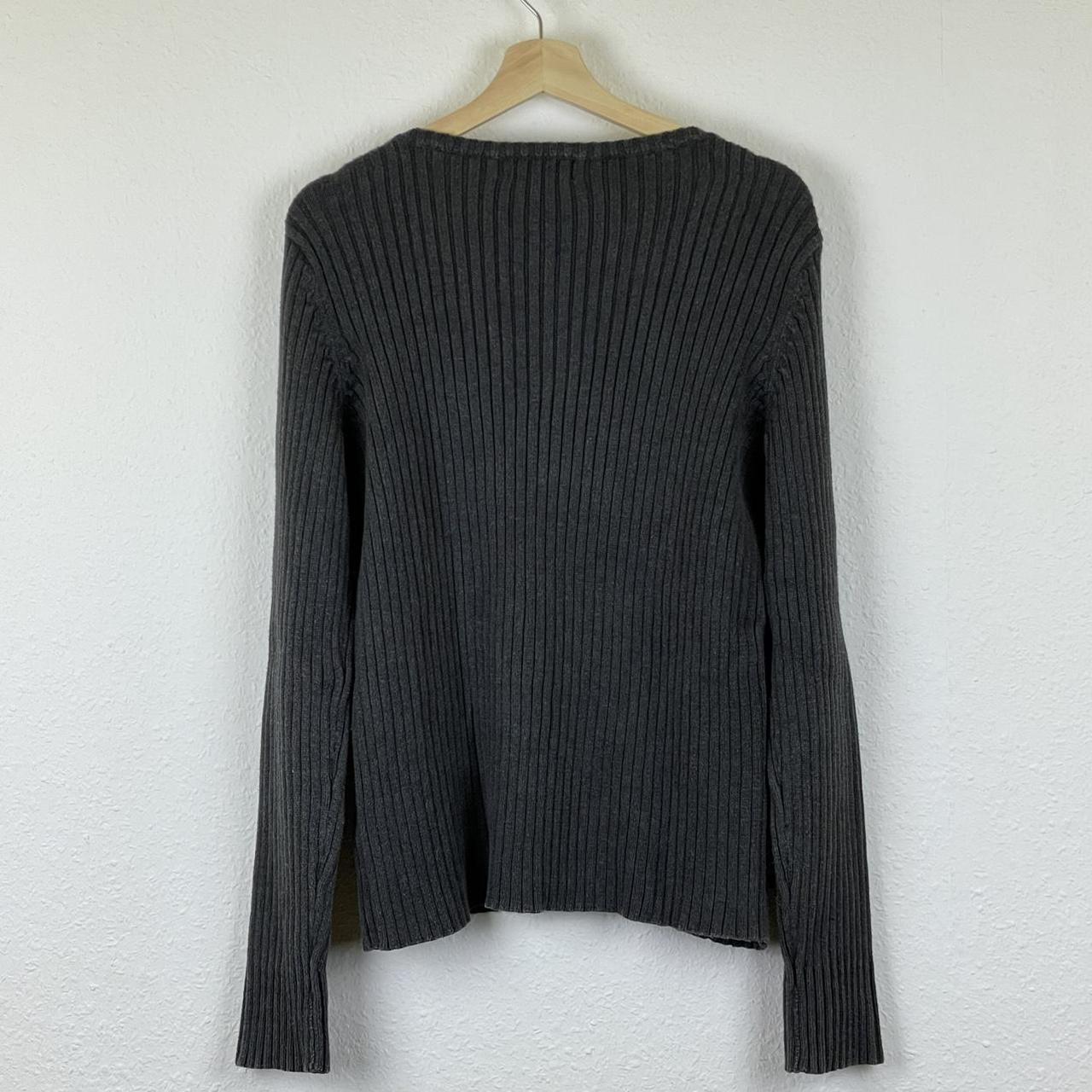 Polo Ralph Lauren thick charcoal knit sweater.... - Depop