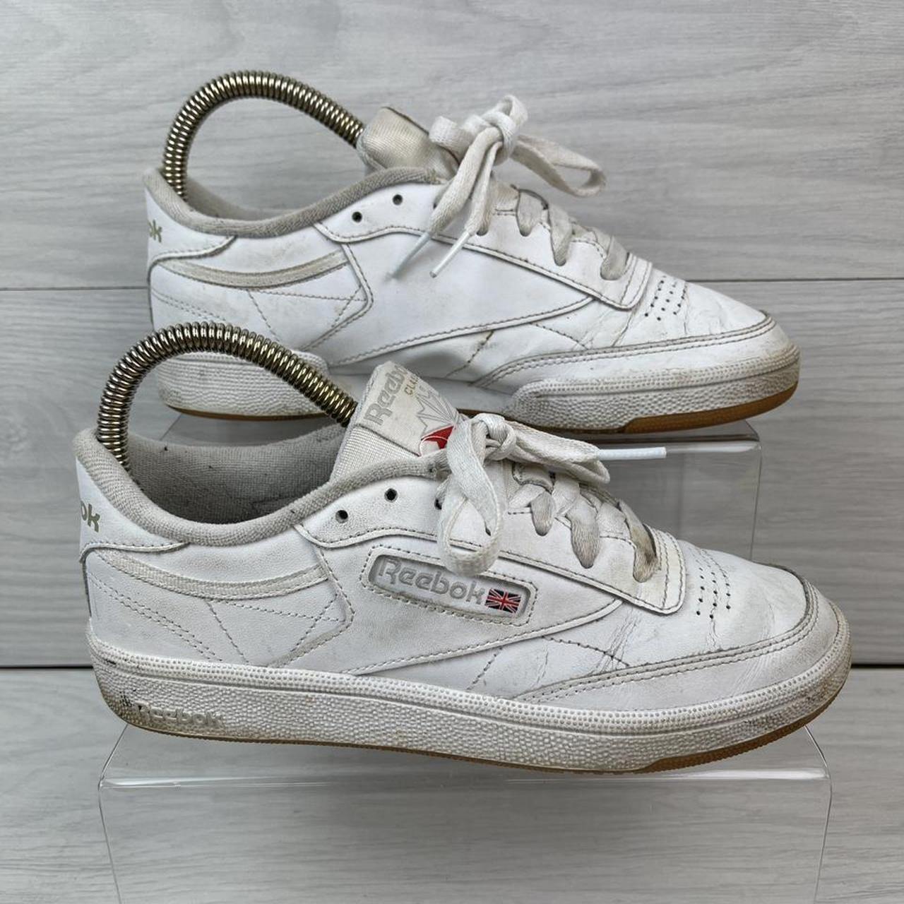 Reebok Classics Non Marking Sole White Womens Kids... - Depop