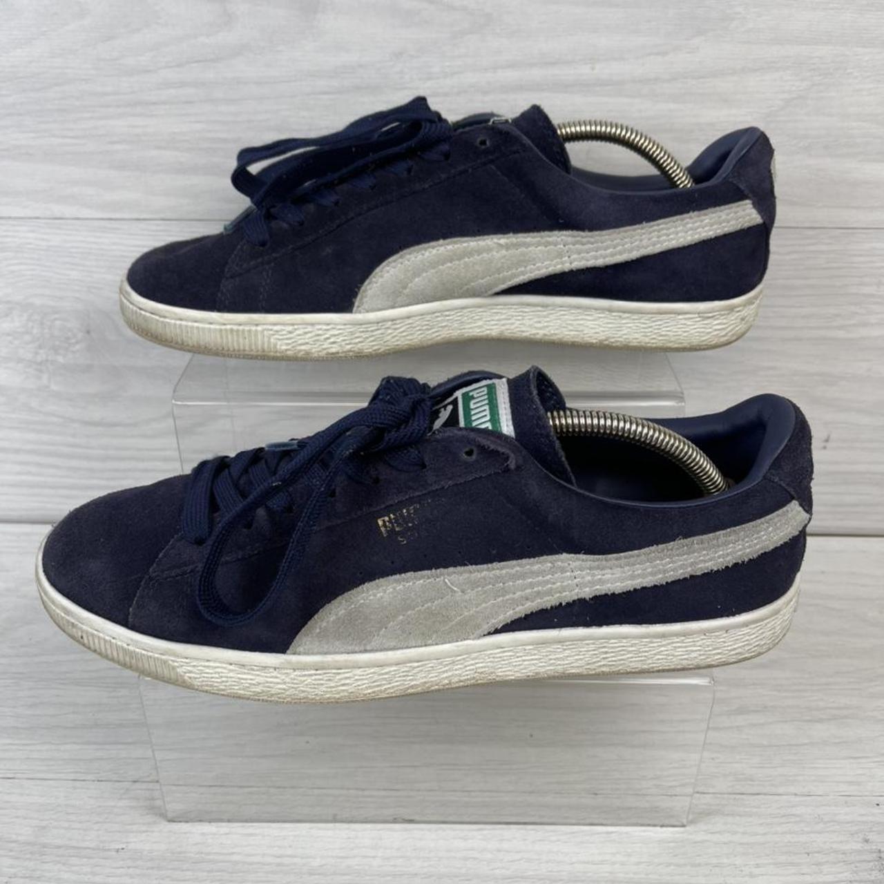 Puma Suede Classic Mens UK 10 US 11 Blue White Grey... - Depop