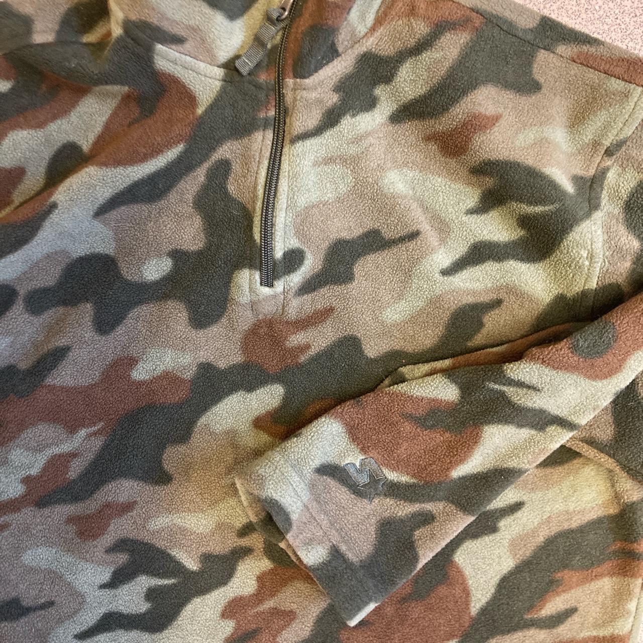 Starter 1/4 Zip Camouflage Camo Fleece Pullover... - Depop