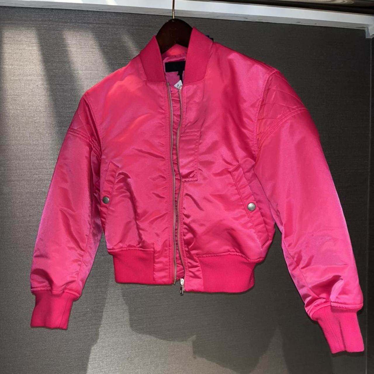 HOT HOT PINK Screen Worn Rag & Bone Bomber Jacket!... - Depop