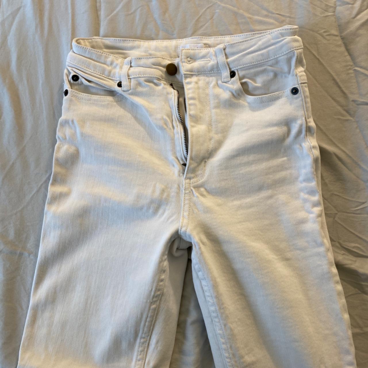 KOOKAI white straight leg jeans. Size 4. - Depop