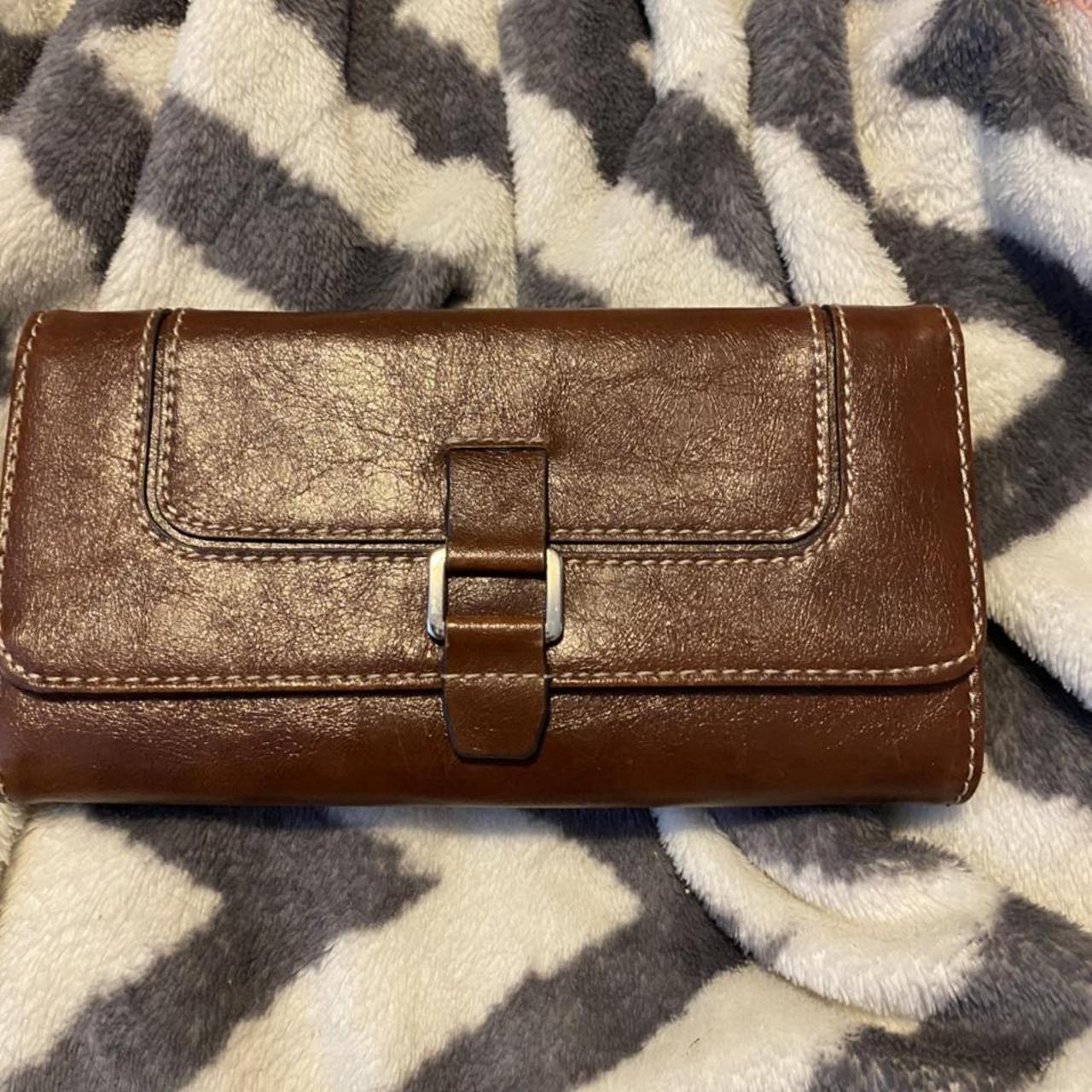nine west brown wallet