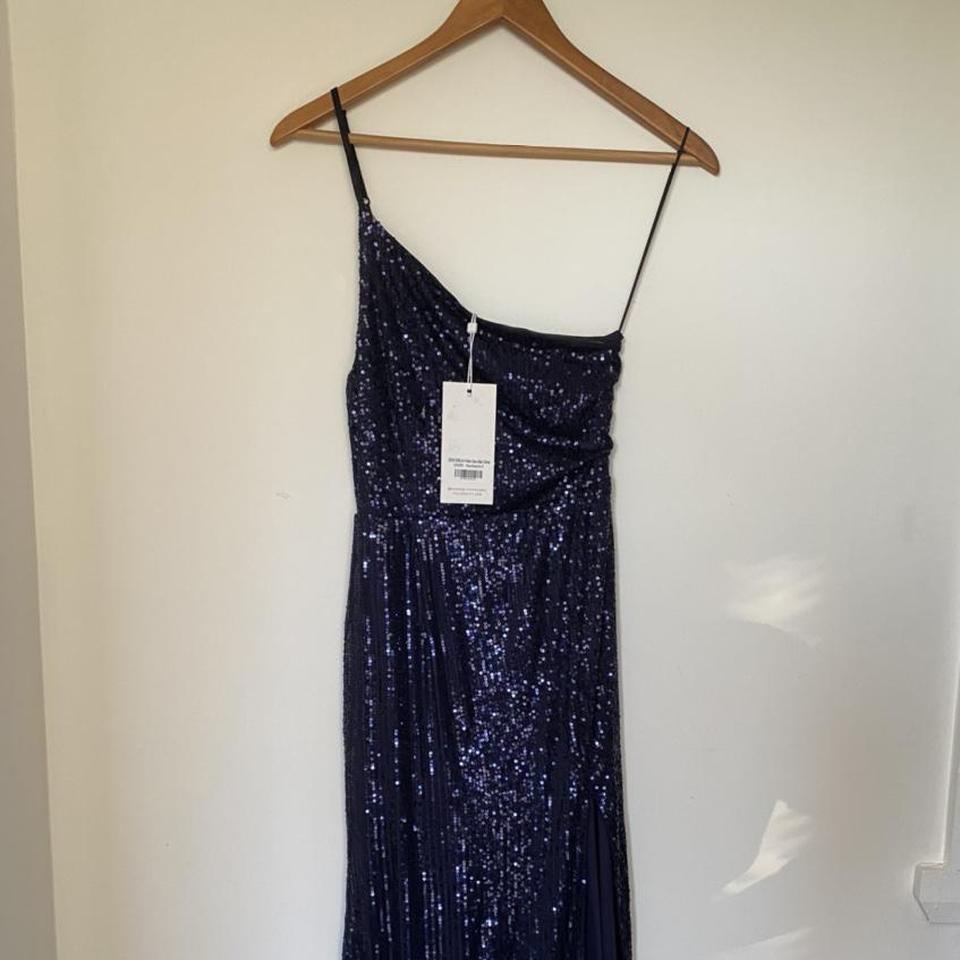 DEAR EMILIA Shimmer Lake Maxi Dress Navy Sequins