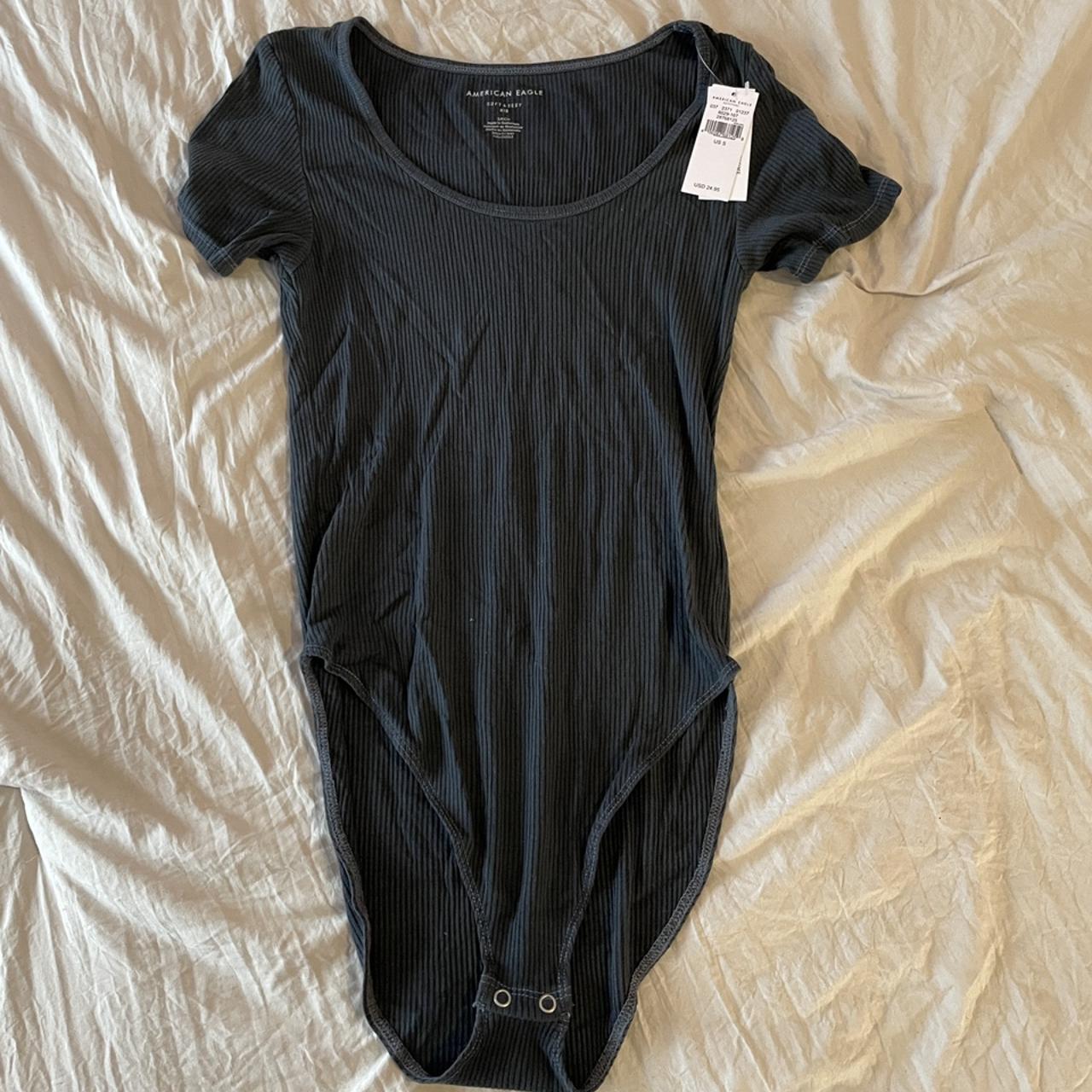 American Eagle Outfitters Women's Blue Bodysuit Depop
