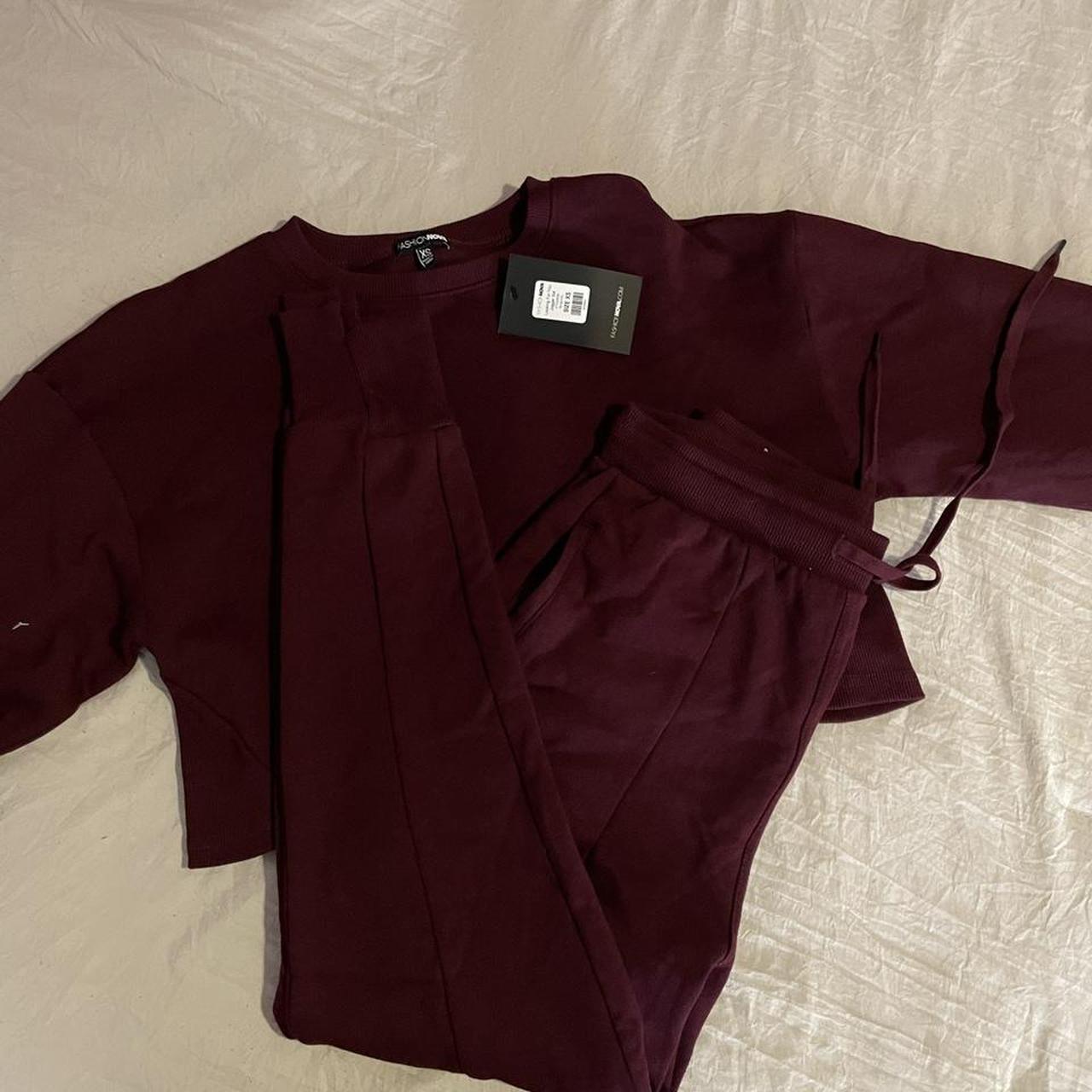 fashion nova sweat set jogger and cropped crewneck... Depop