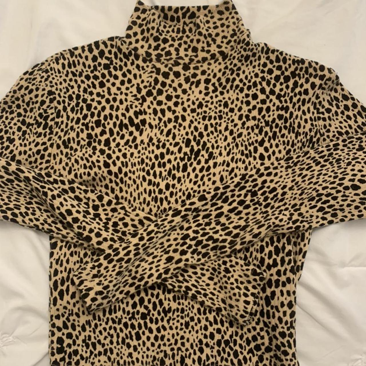 Brandy melville clearance cheetah turtleneck