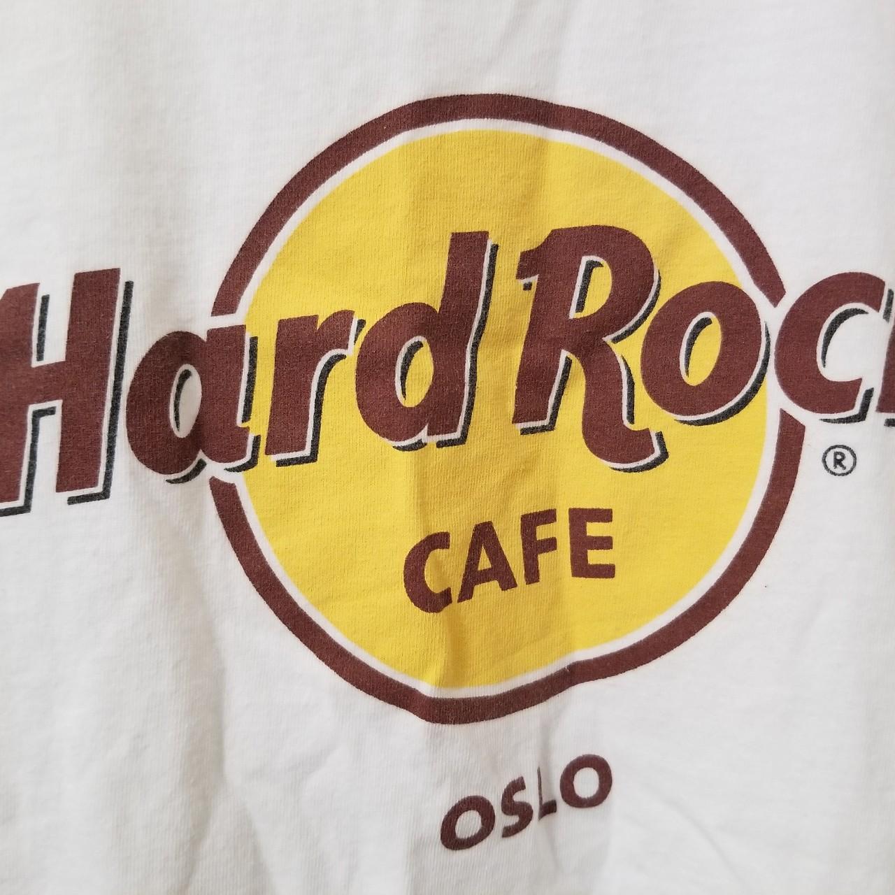 Women's Hard Rock Cafe Oslo shirt. White size L. - Depop