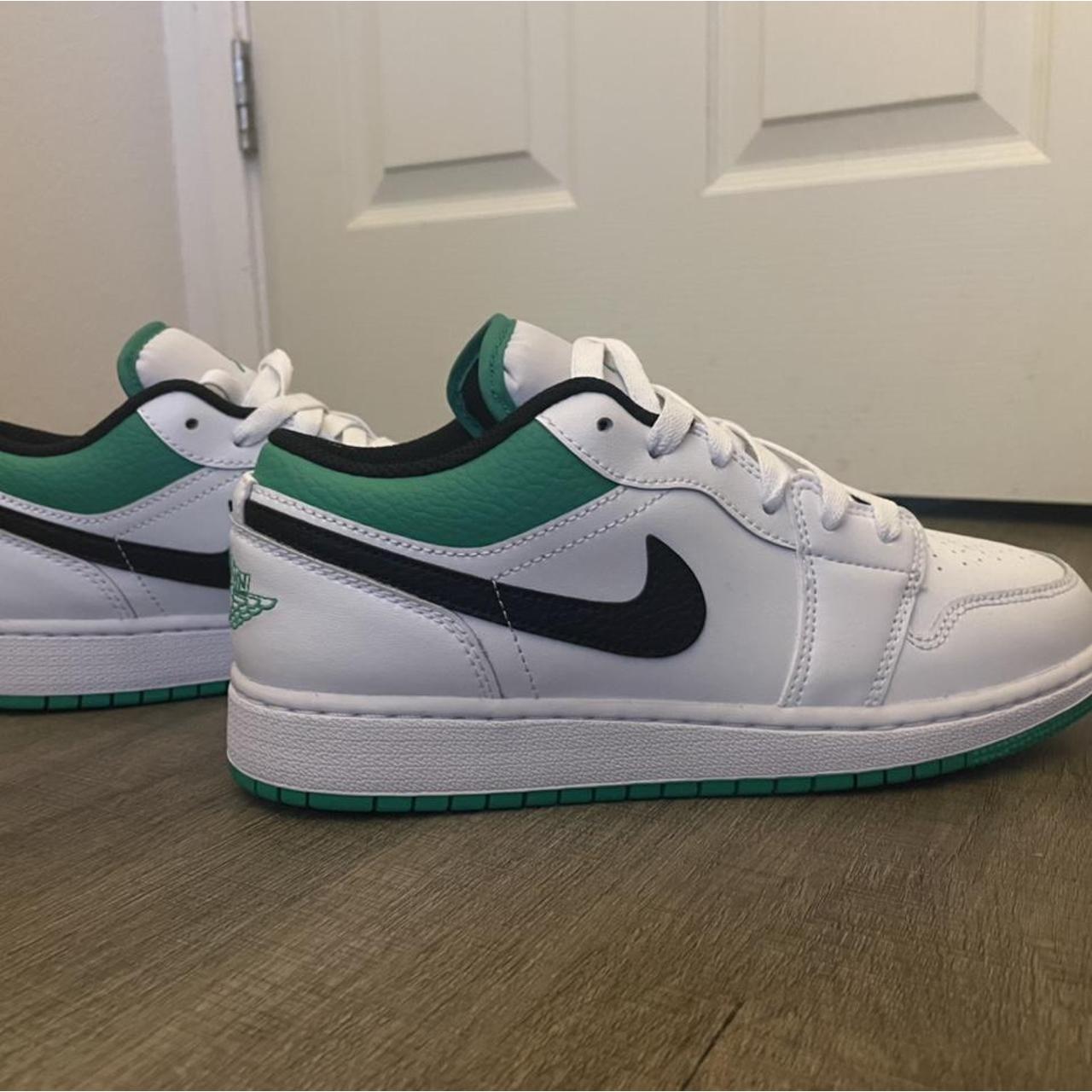 Air Jordan 1 Low White Lucky Green Size 6 1 2 Depop Air Jordan 1 Low White Lucky Green Size 6 1 2 Depop