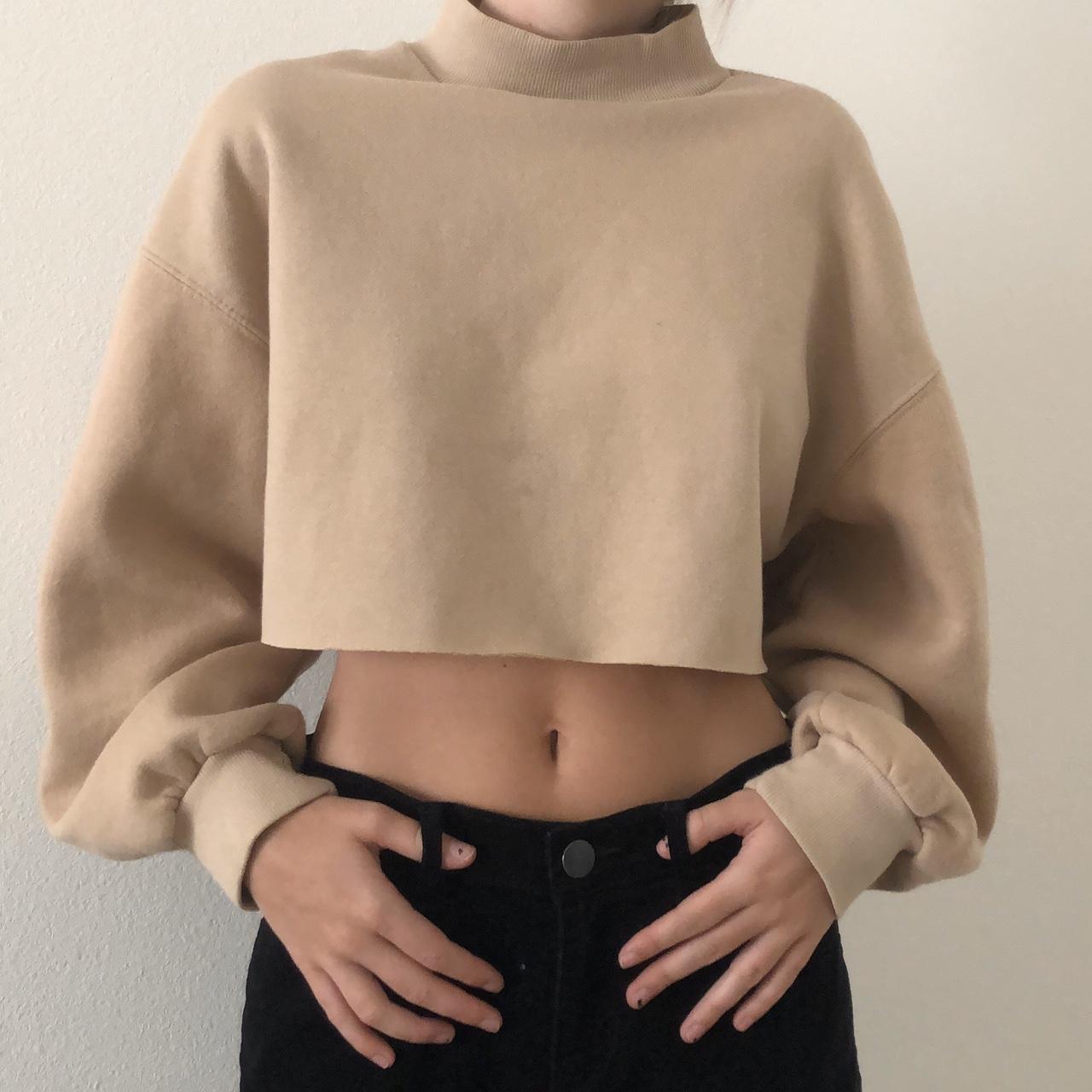 Nude discount cropped sweatshirt