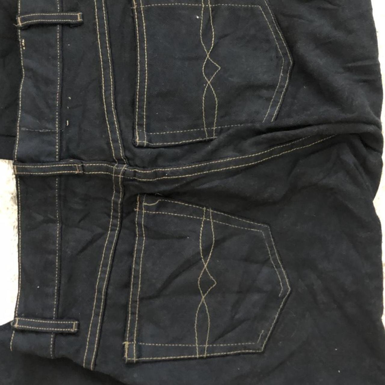 vintage baggy jeans, black/ dark navy - Depop