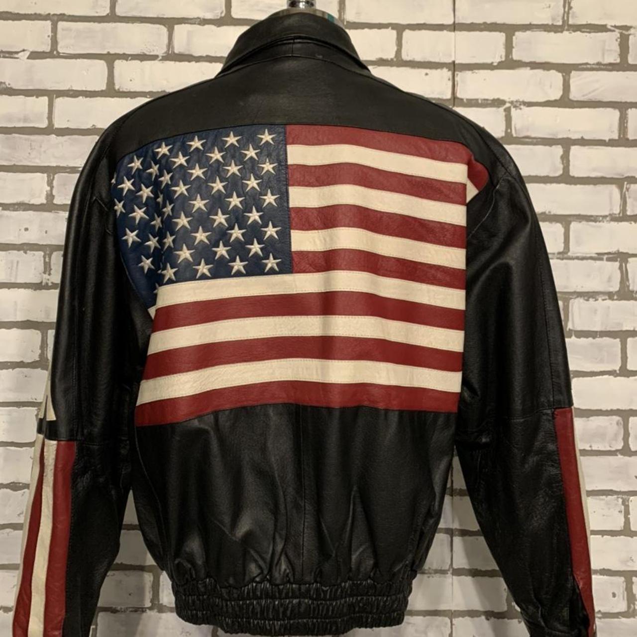 Vintage 90s USA jacket LUCKY LEATHER CO SIZE Mens - Depop