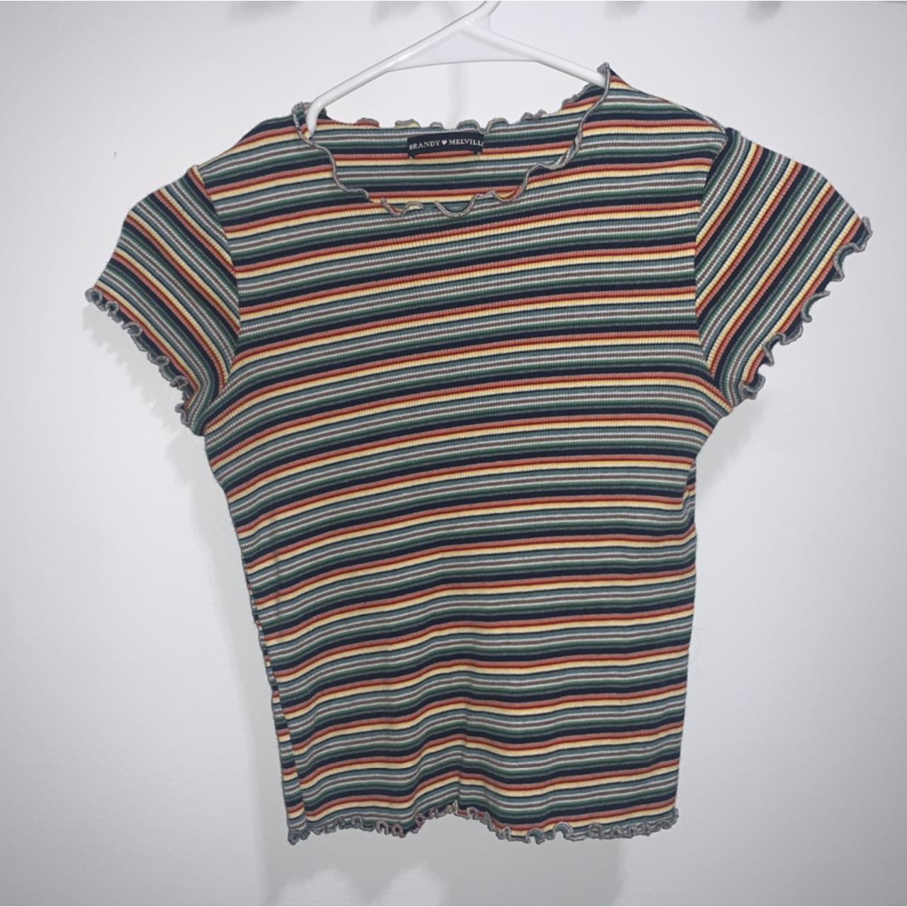 brandy melville rainbow striped worn Depop